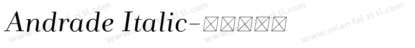 Andrade Italic字体转换